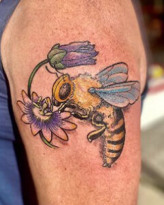 Bee with Flower