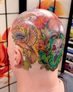 Scalp Robin & Raven Skull